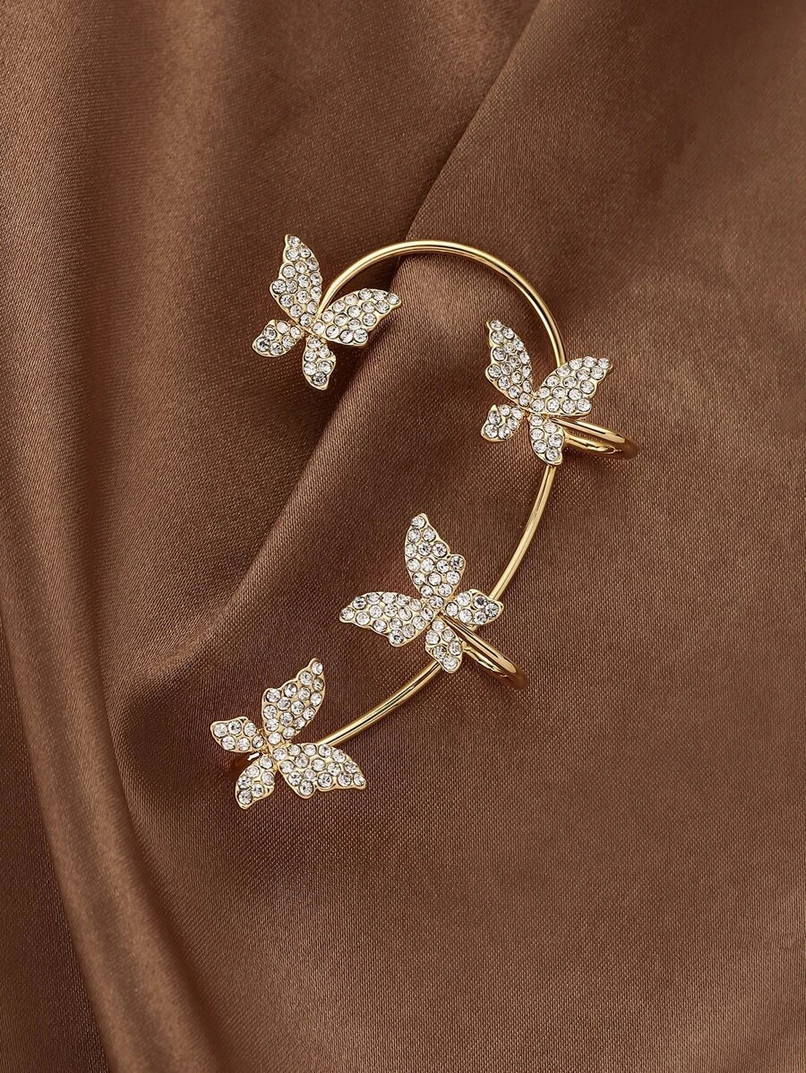 Mom &amp; Girls Gift Butterfly Ear Wrap Oorbellen, Geen Piercing Oorclip 