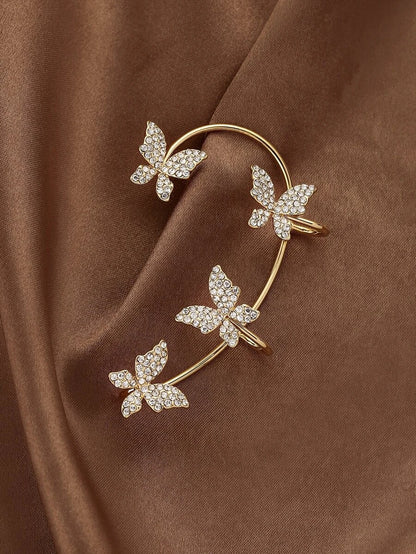 Mom &amp; Girls Gift Butterfly Ear Wrap Oorbellen, Geen Piercing Oorclip 