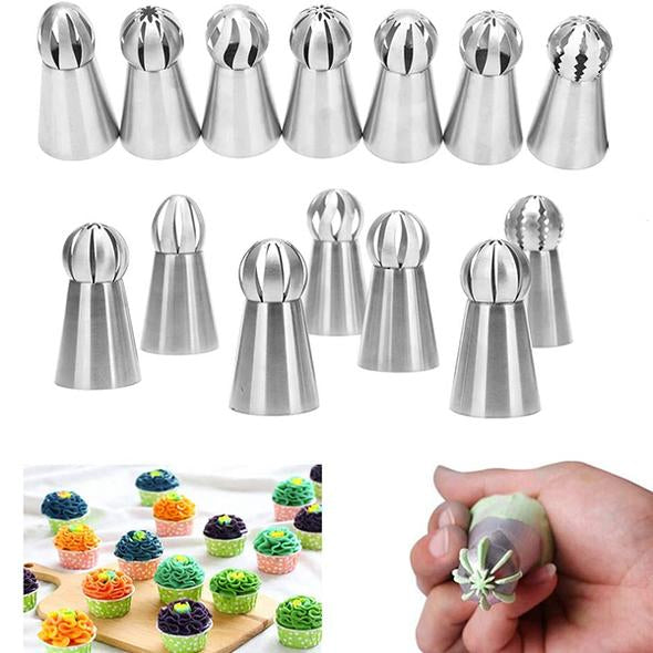 7 Designs spherical decorating nozzles
