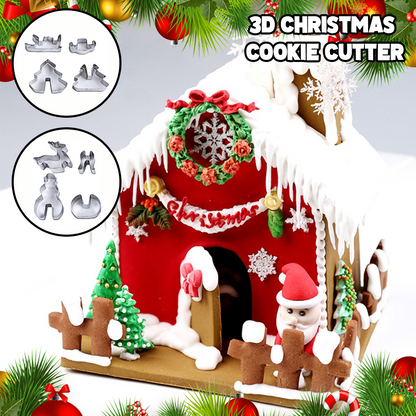 3D Christmas Cookie Cutter (8pcs)