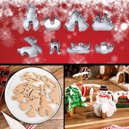 3D Christmas Cookie Cutter (8pcs)