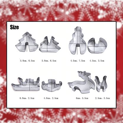 3D Christmas Cookie Cutter (8pcs)