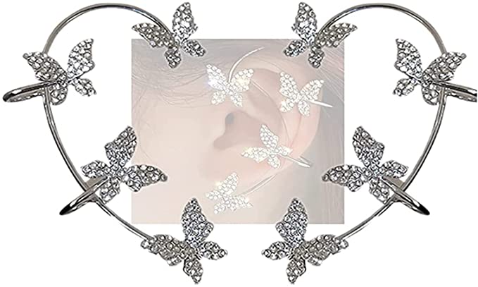Mom &amp; Girls Gift Butterfly Ear Wrap Oorbellen, Geen Piercing Oorclip 