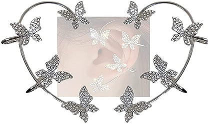 Mom &amp; Girls Gift Butterfly Ear Wrap Oorbellen, Geen Piercing Oorclip 