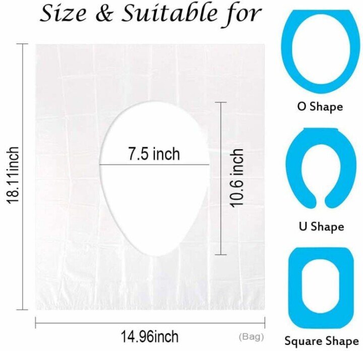 Biodegradable Disposable Plastic Toilet Seat Cover.